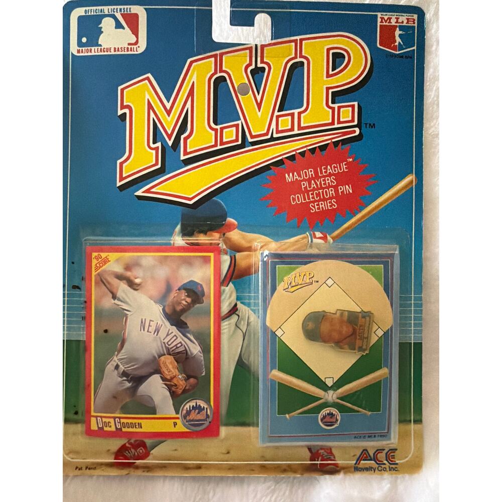 1990 MVP Major League Players Collector Pin Series MLB. Doc Gooden Baseball Card